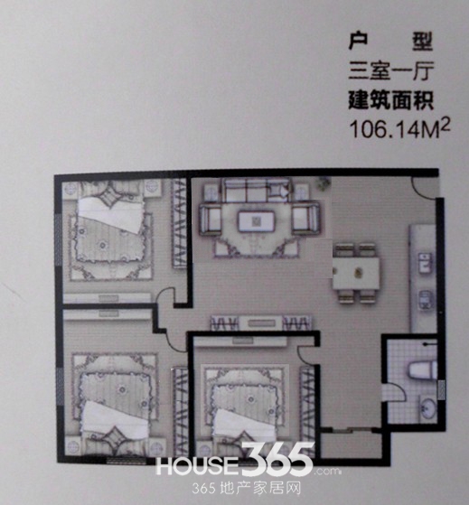 克拉公寓106.14平米