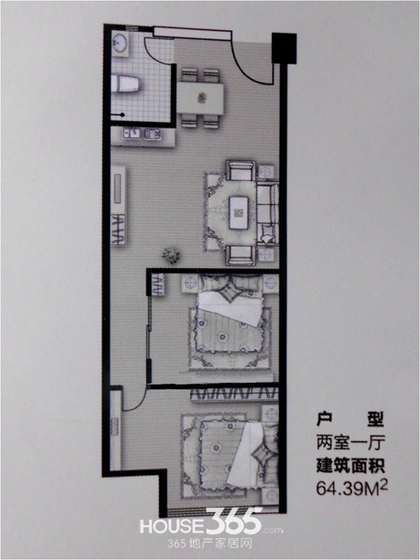 克拉公寓64.39平米