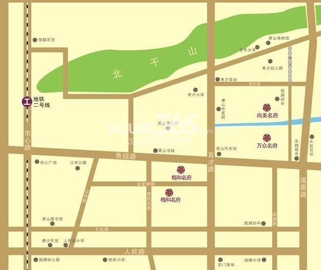 尚美名府交通图
