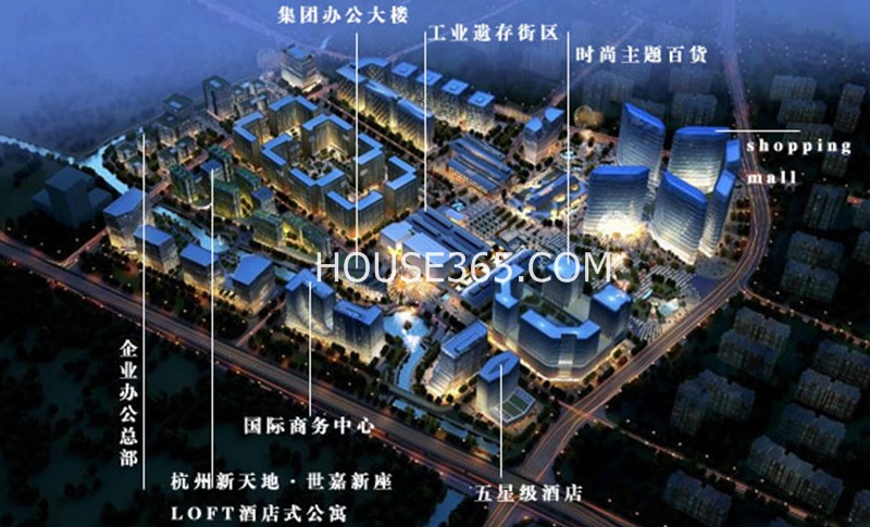 杭州新天地鸟瞰图