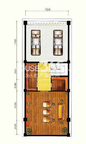 汇宇和庭排屋A户型地下室4室