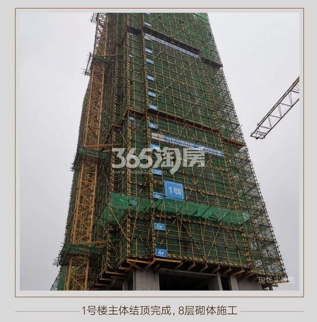 中天卓越风荷锦庭1#施工实景图（2019.4摄）
