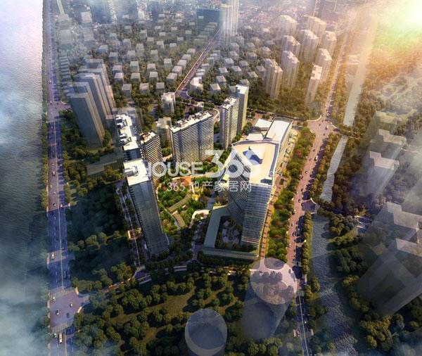 世茂之西湖区位俯瞰效果图