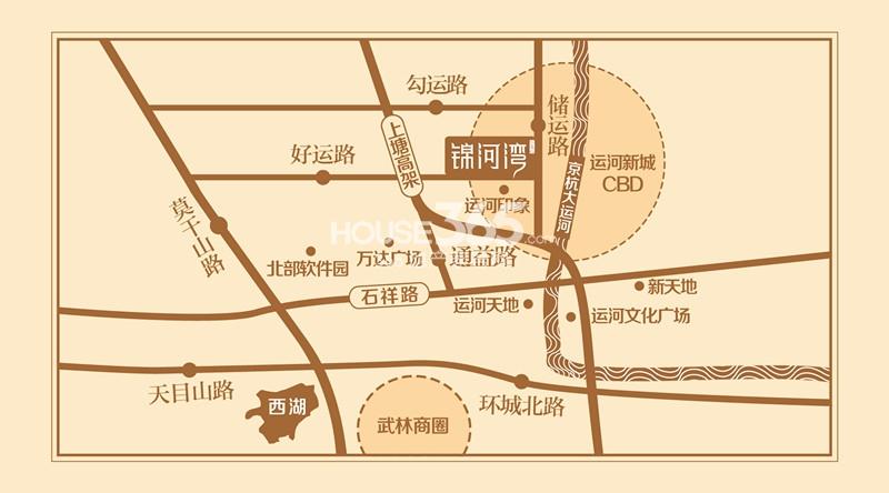 凯喜雅锦河湾交通图