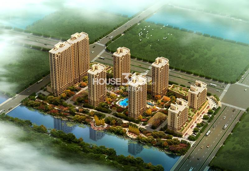 凯喜雅锦河湾鸟瞰图