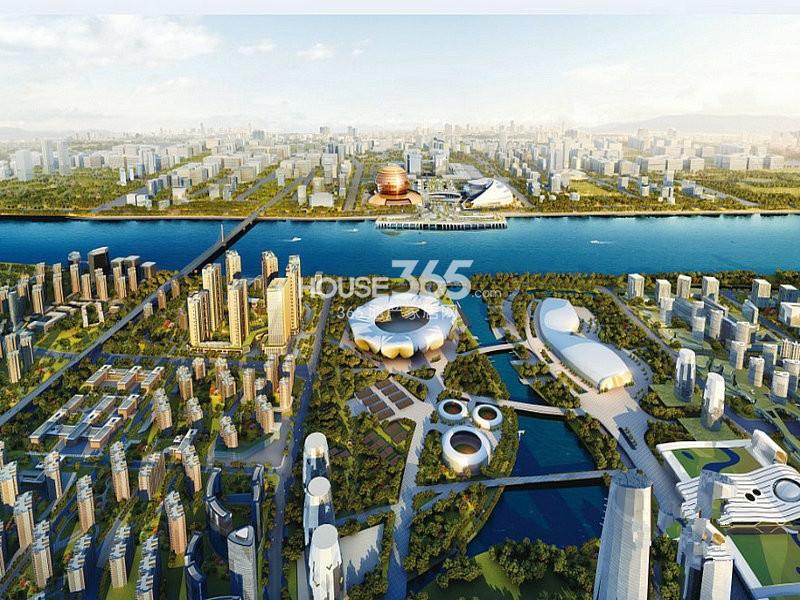 莱蒙水榭春天效果图一江两岸奥体日景