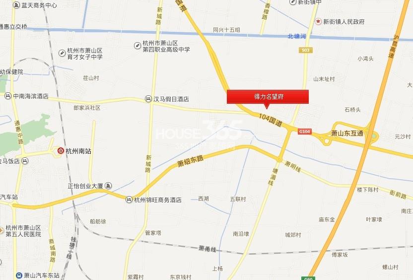 得力名望府交通图