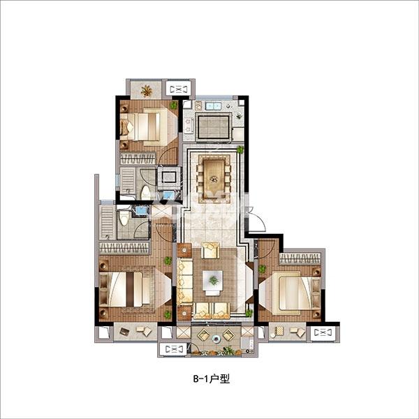 水韵东方B-1户型-118㎡