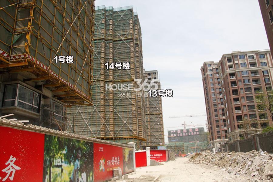 万科紫台1、13、14号楼施工实景图 2014.5.7摄