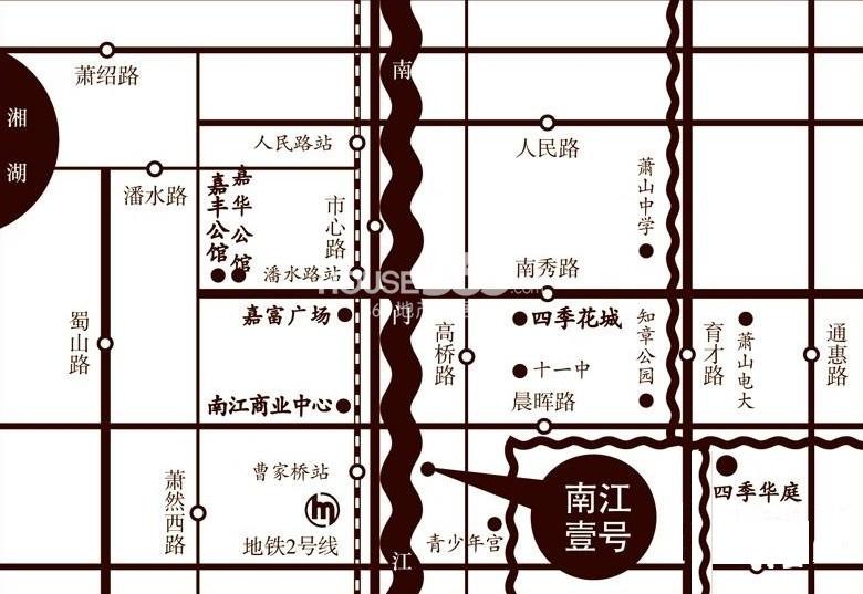 绿都南江壹号交通图
