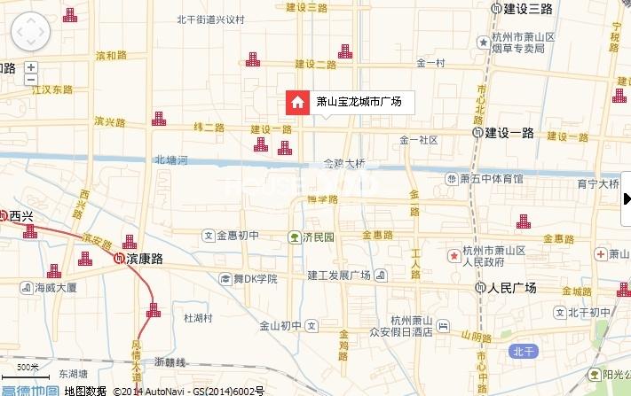 萧山宝龙城市广场交通图