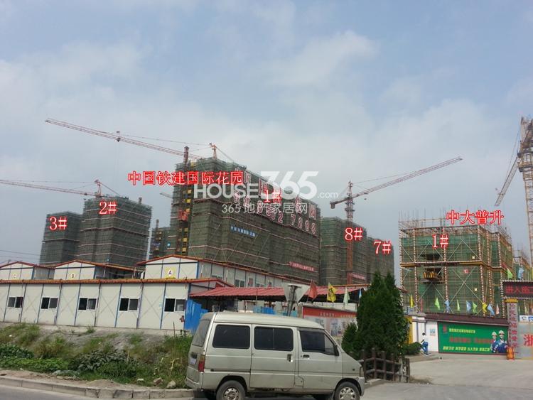 中大普升1号楼现场施工实景图 （2014.6.10摄）