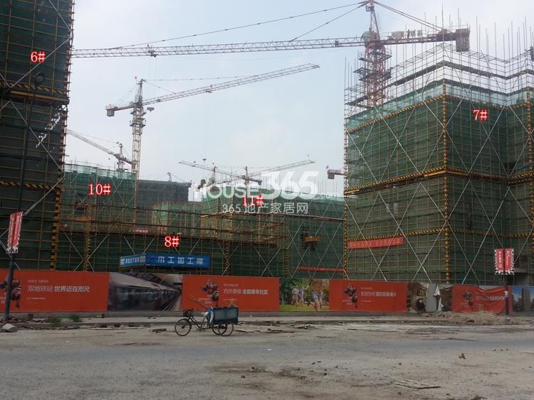 中大普升6、7、8、10、11号楼现场施工实景图 （2014.6.10摄）