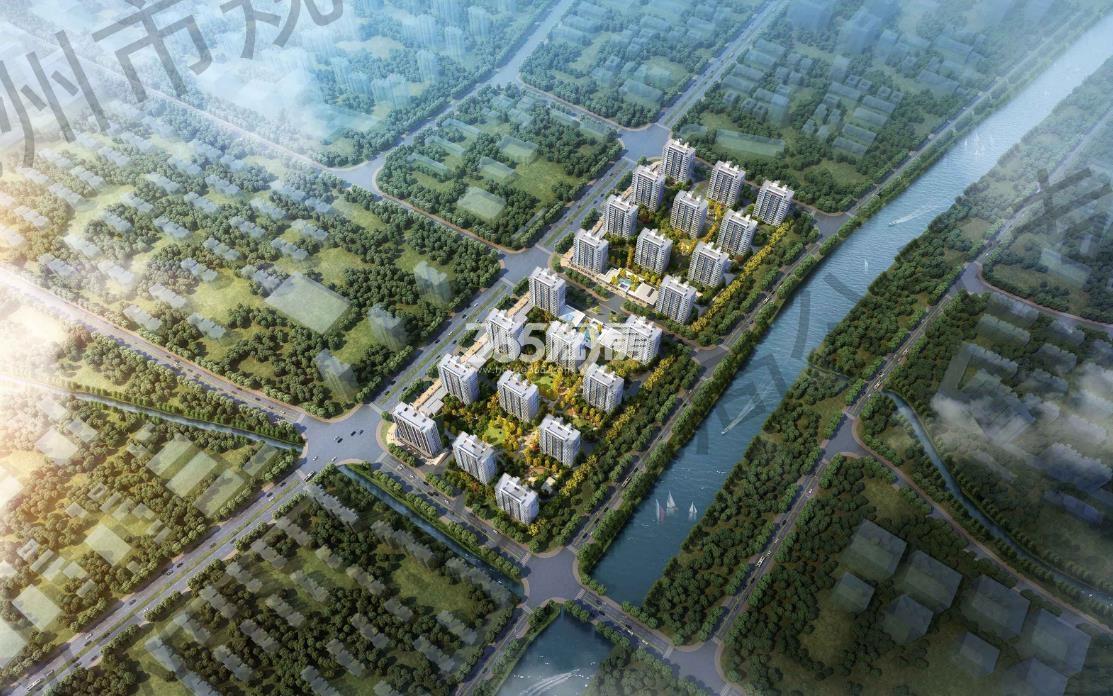 旭辉浦阳宅地建设规划鸟瞰效果图