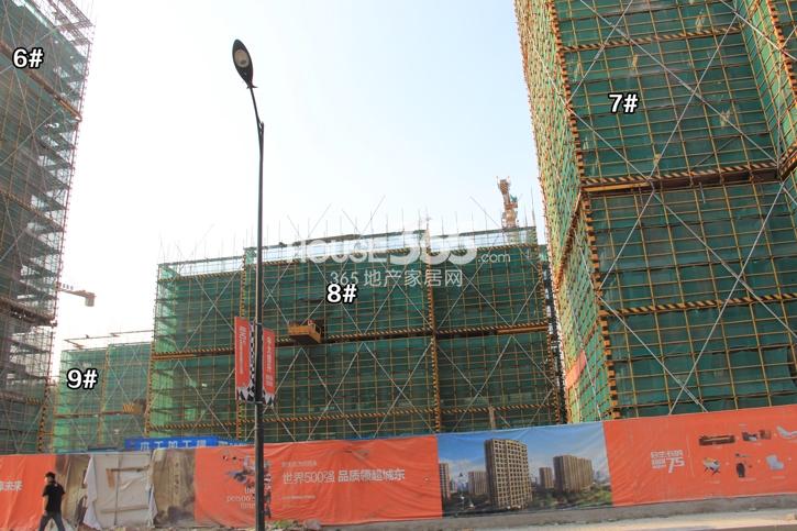 中大普升6、7、8、9号楼现场施工实景图 2014.7.29摄