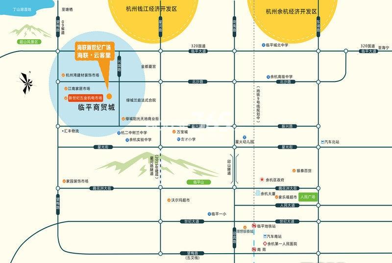 海联云客里交通图