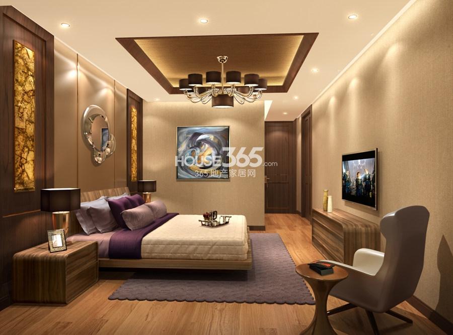 绿地华家池1号B1户型140方——主卧效果图