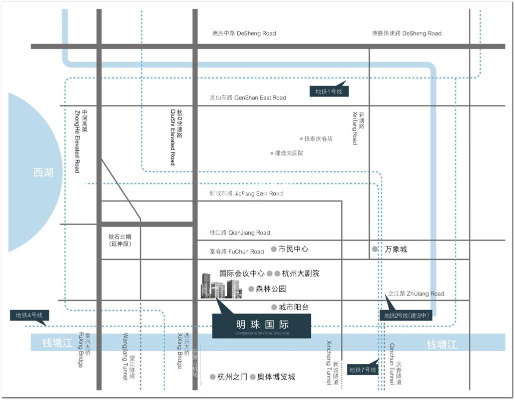 金基明珠国际商务中心交通图
