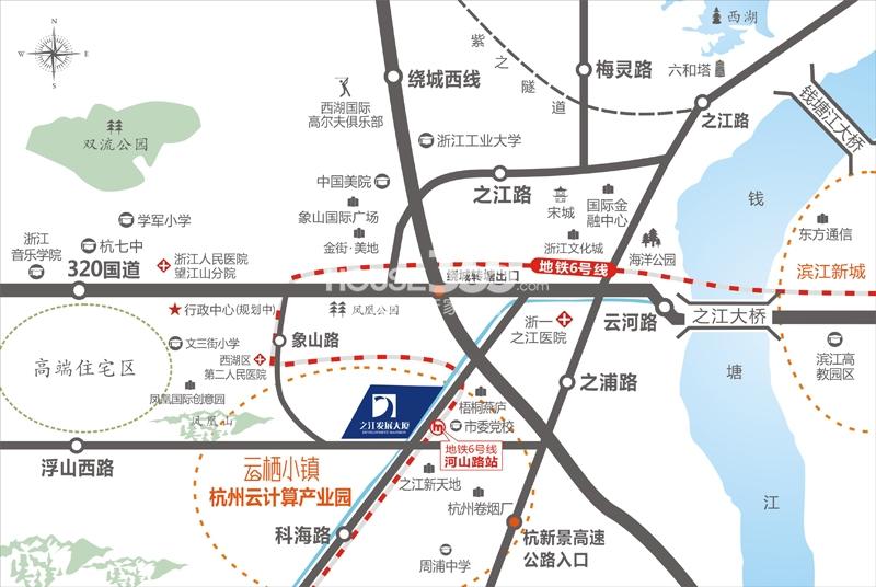 之江发展大厦交通图