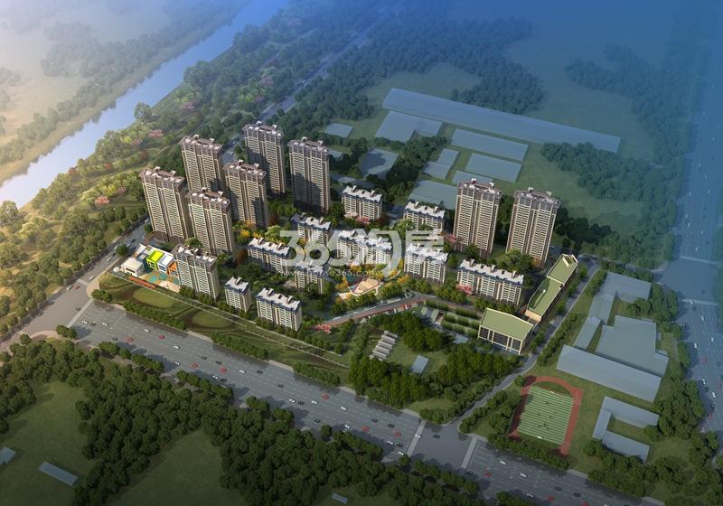 力高前城天悦府鸟瞰图