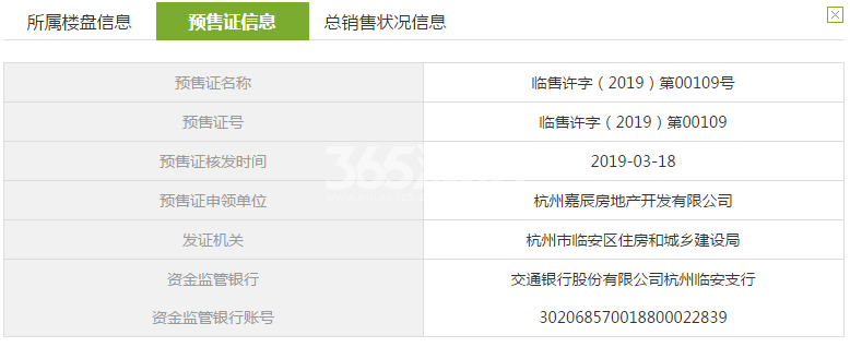 启宸公寓3#预售证信息