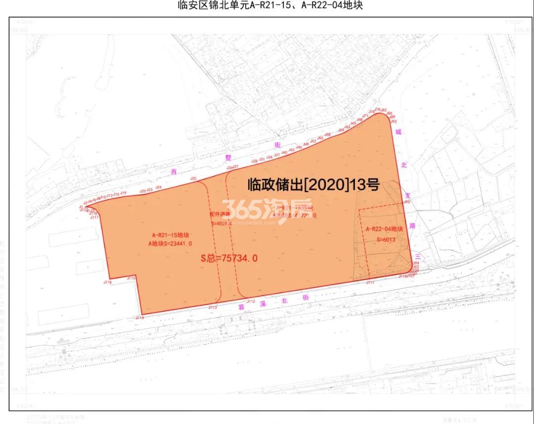 中天锦北单元宅地红线图