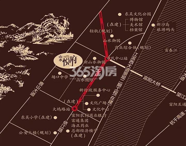 山水悦府交通图