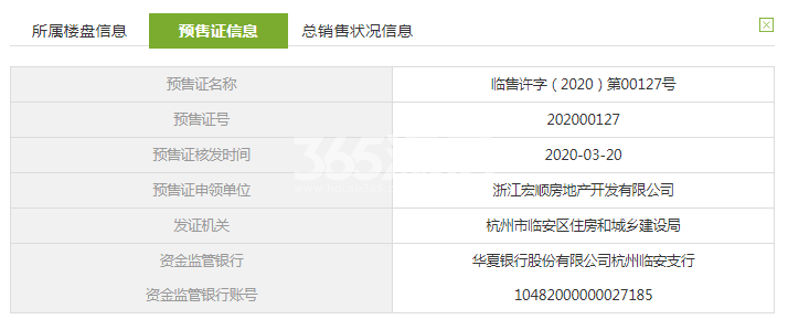 绿城曼陀花园（四期）D3#预售证信息