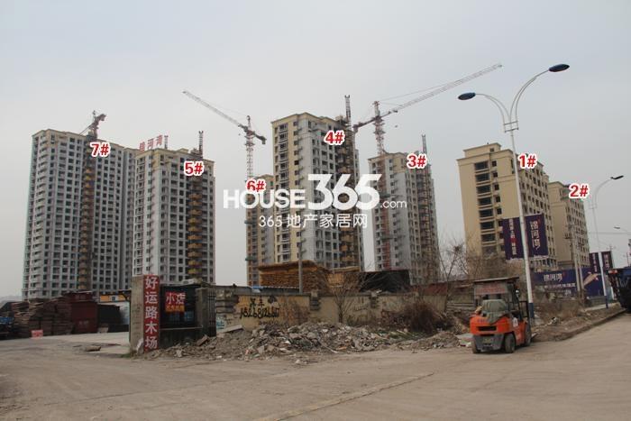 凯喜雅锦河1-7号楼施工进度实景图 2015.3摄