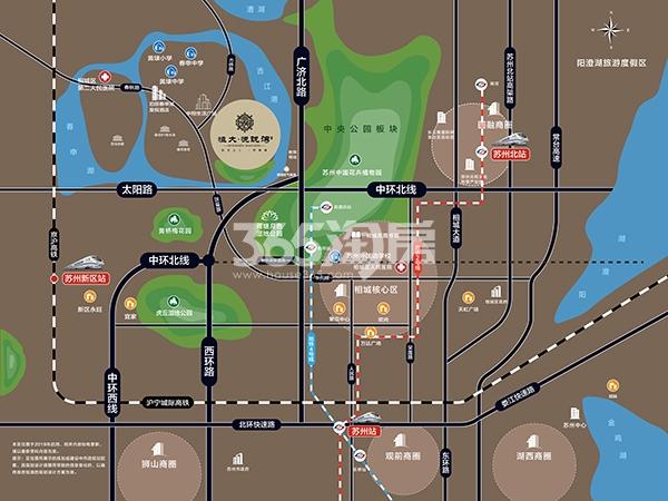 苏州恒大悦珑湾交通图
