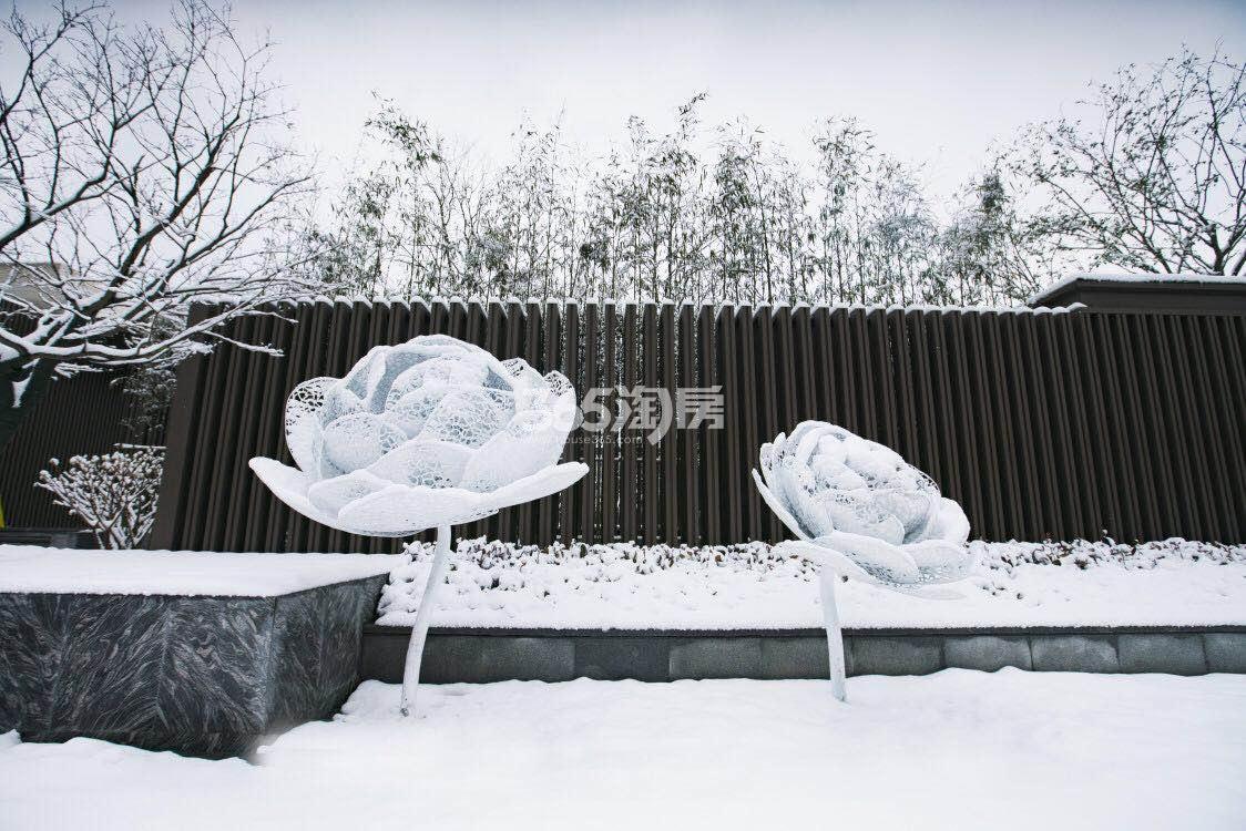 吴越府售楼处雪景图 2018年1月摄