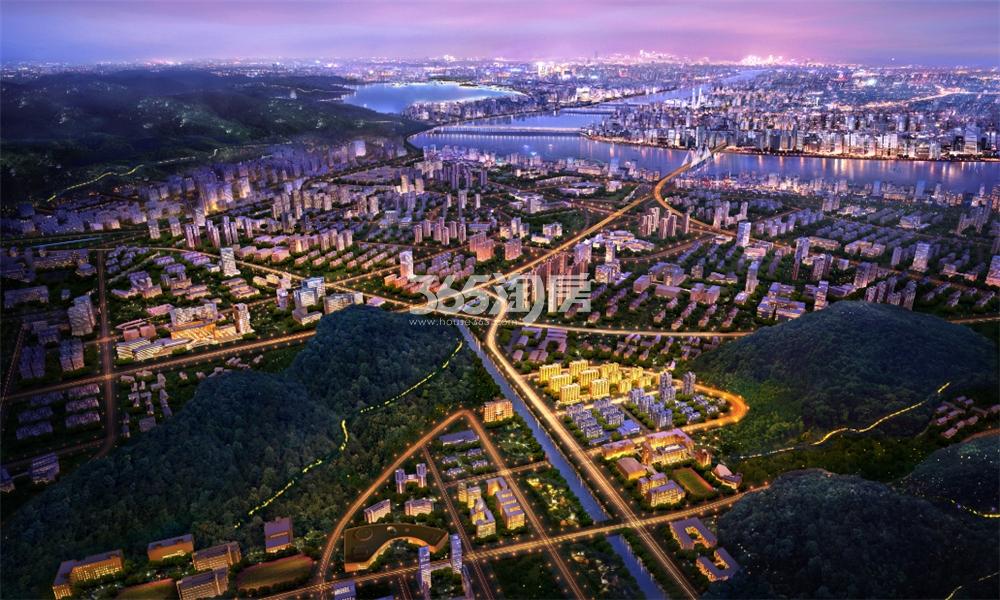 中梁云都汇中心大区位鸟瞰图