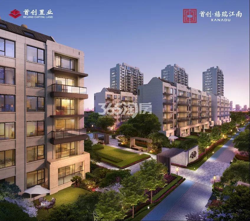 首创禧瑞江南夜景效果图