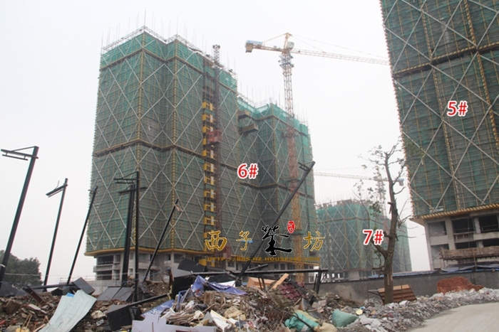 龙湖旭辉春江悦茗5、6、7号楼施工进度实景图 2016年1月摄