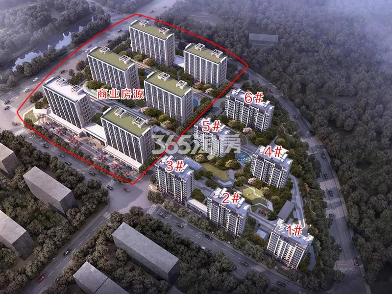 中梁云都汇项目整体鸟瞰图