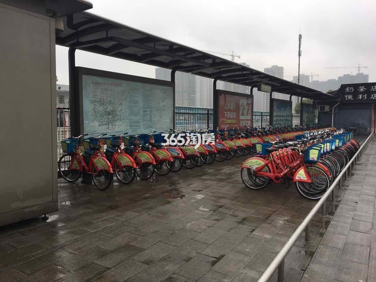 旭辉东方悦府风情大道上的自行车租赁点 2017.3.30摄