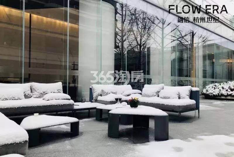 融信杭州世纪2018年12月雪景图