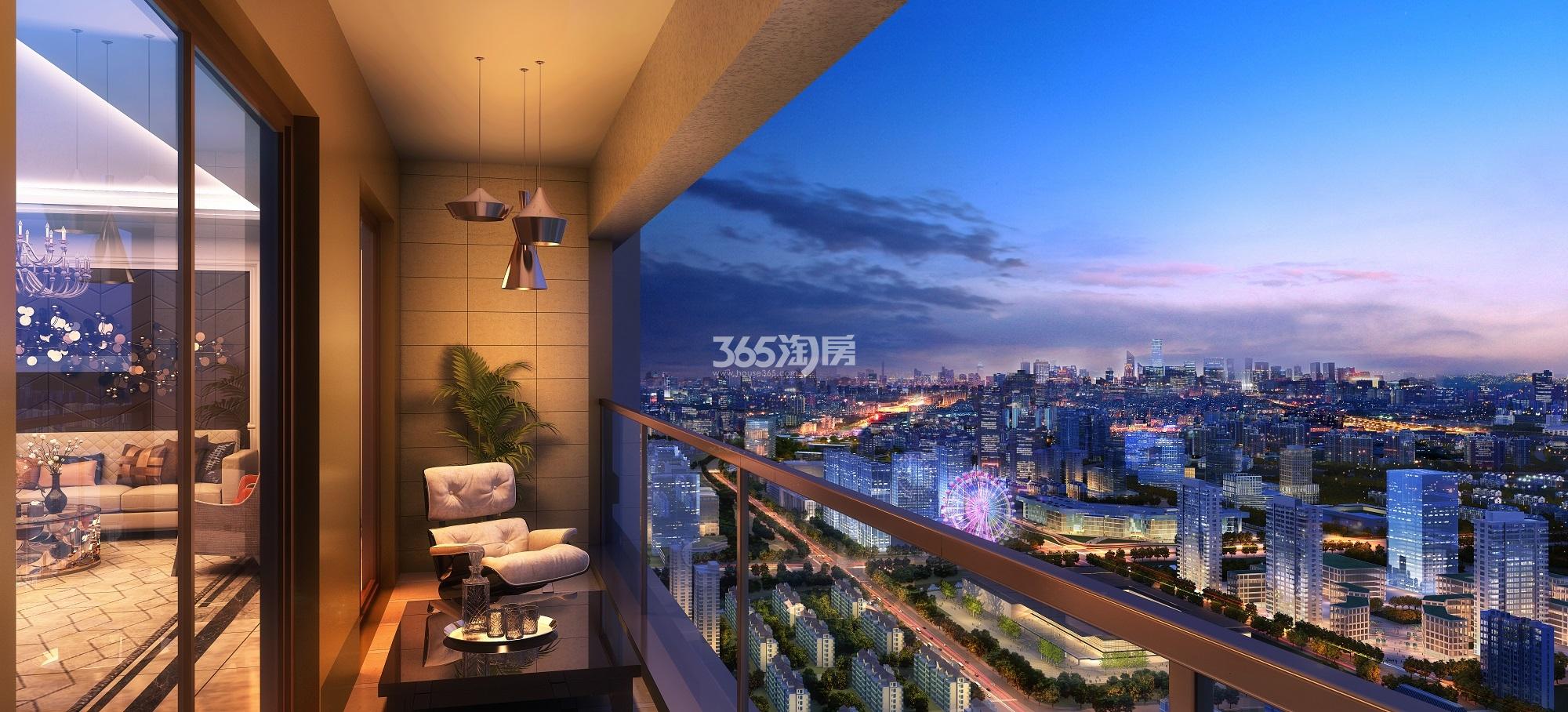 和光尘樾轩夜景效果图