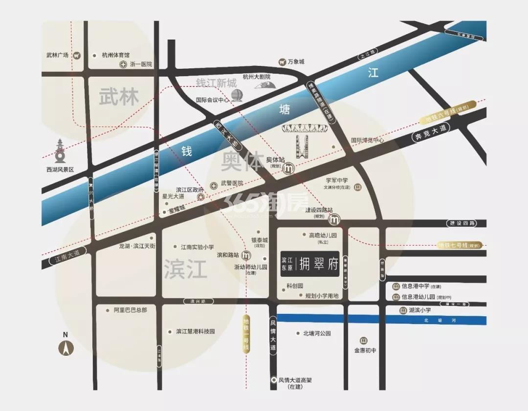 拥翠府交通图