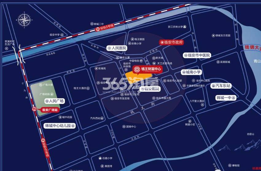 钱王财富中心交通图