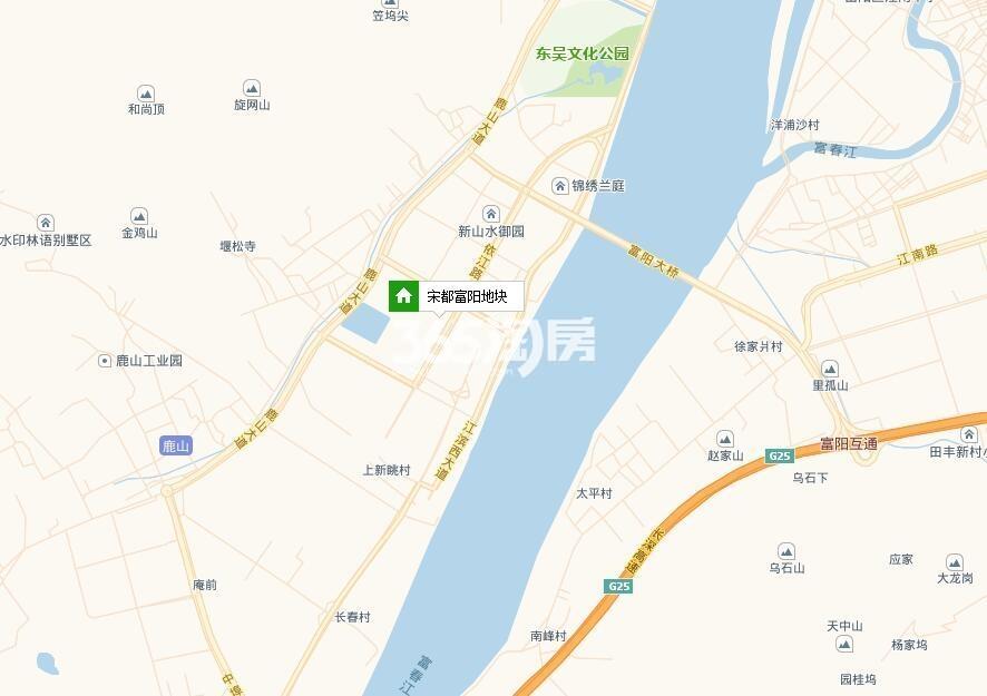 宋都富阳地块交通图