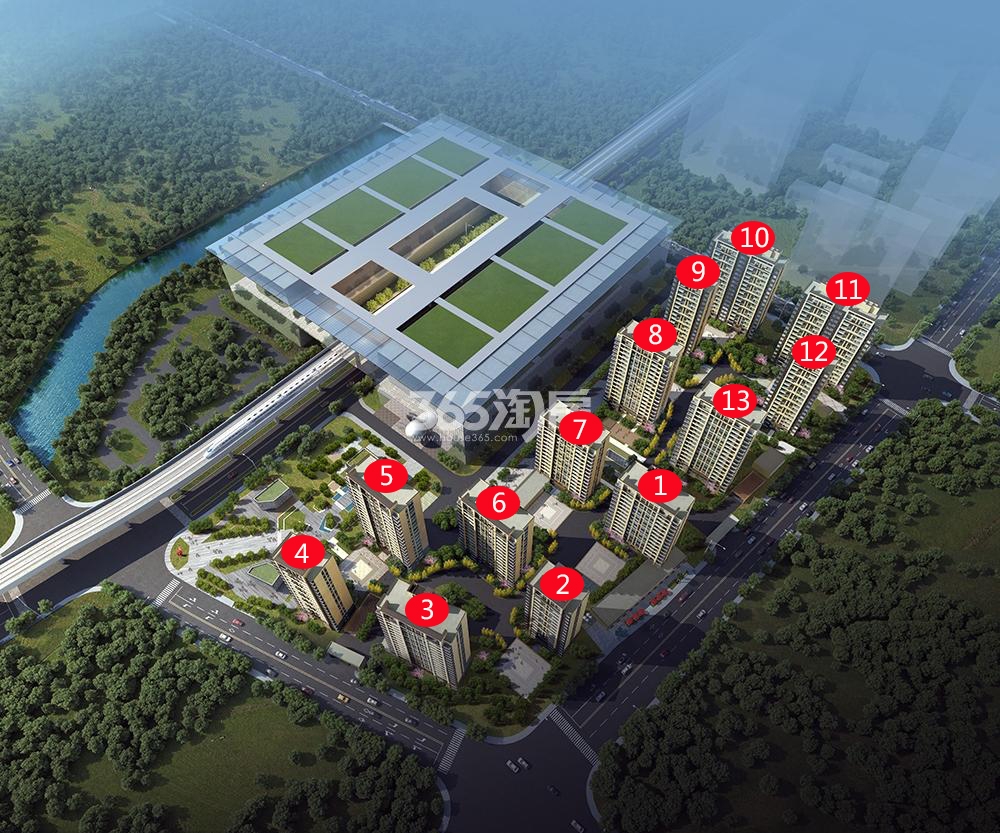 绿地艺尚府鸟瞰图