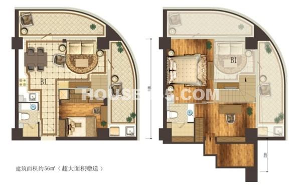 博凡湘湖九号 B户型图 