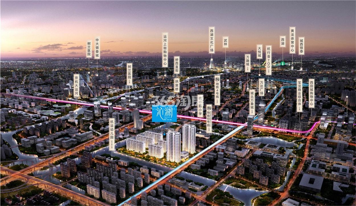 沁澜雅轩大区位鸟瞰图
