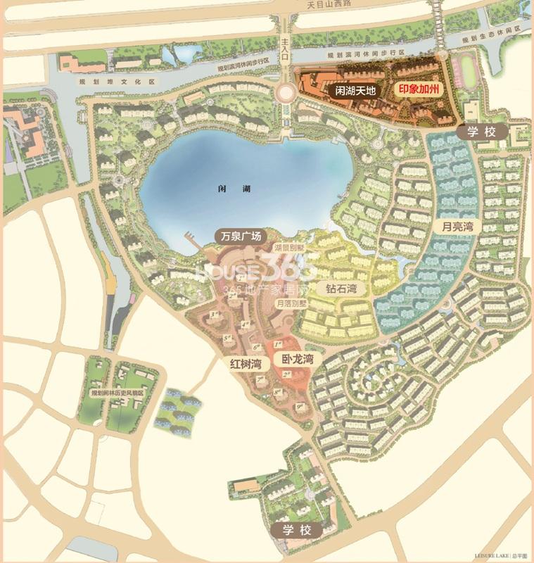东海闲湖城印象加州总平面图