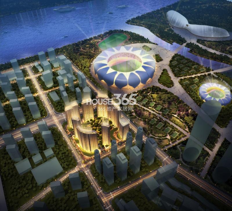 绿地旭辉城大鸟瞰图