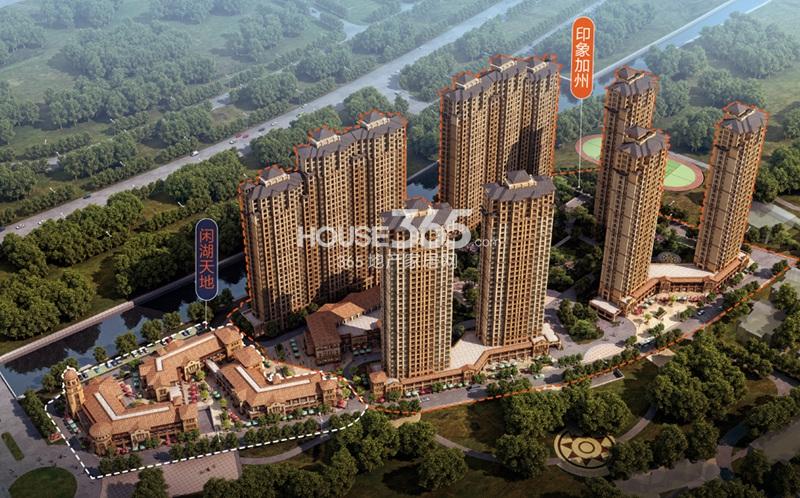 东海闲湖城印象加州鸟瞰图