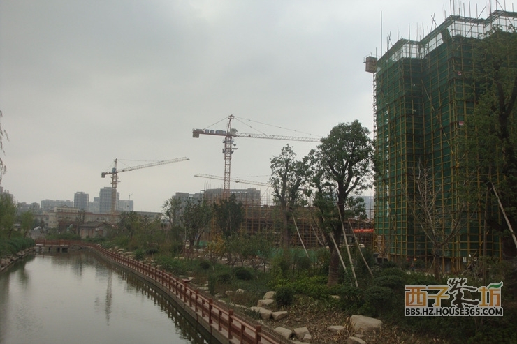 2013年10月下旬在长河边上拍湖漫雅筑项目实景