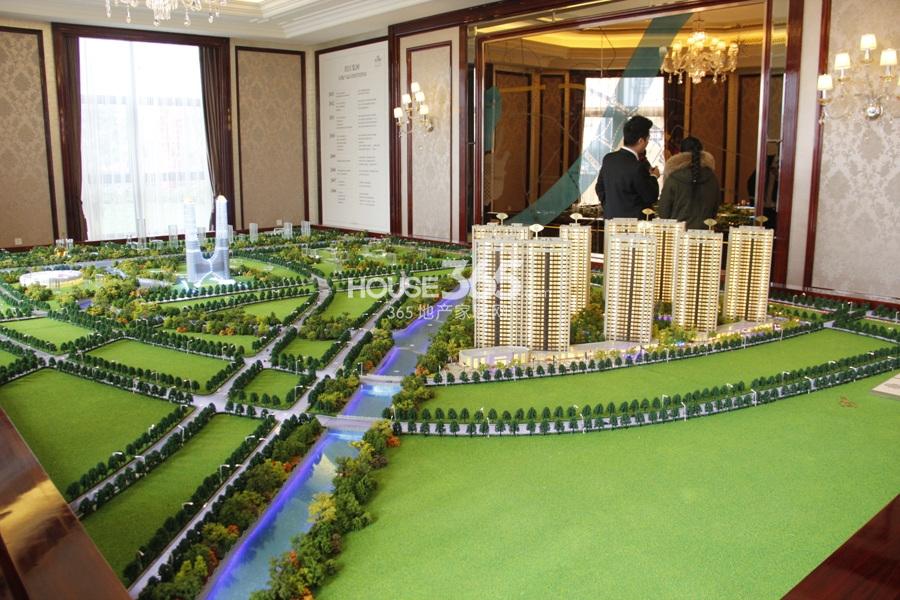 滨江金色江南沙盘实景图