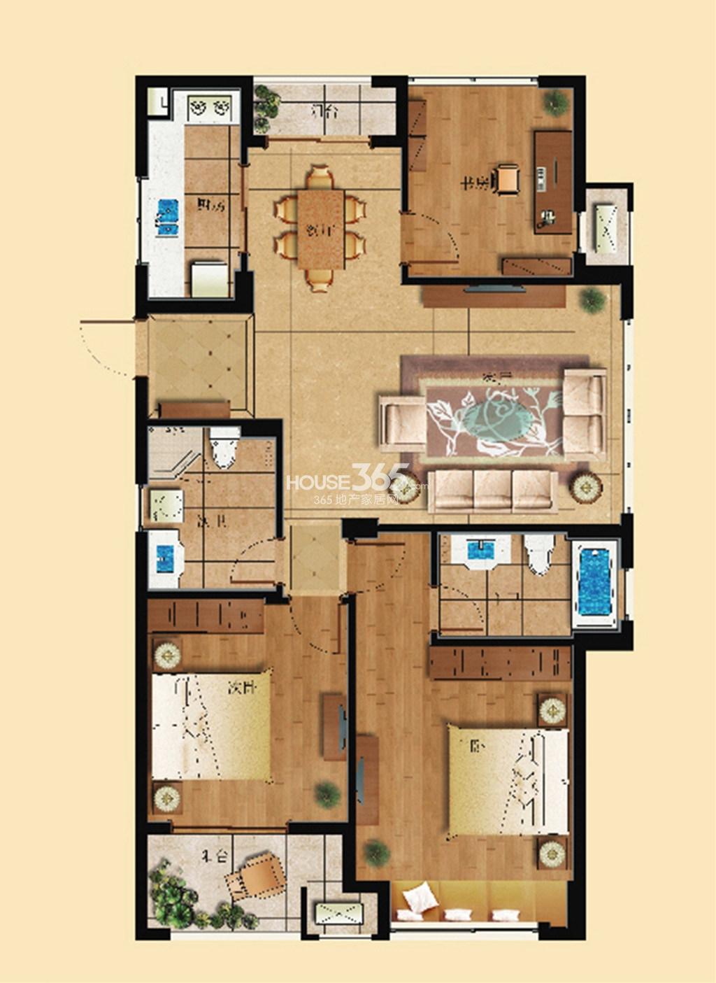 冠宇隽园I户型图123方（1、5、8、9、10、11号楼）